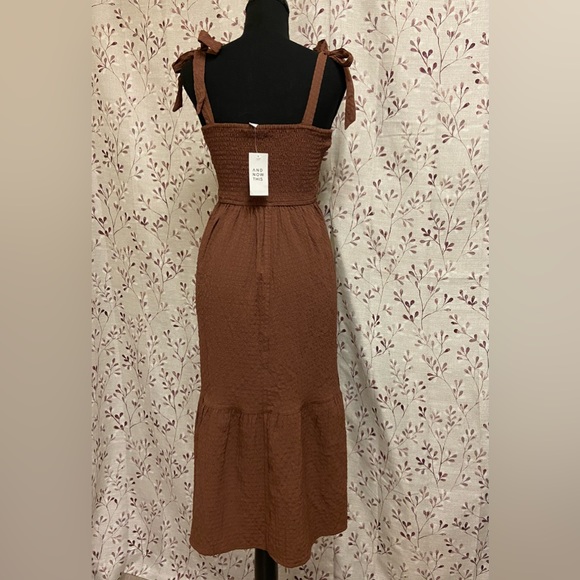 AND NOW THIS - Textured Tie-Strap Fit & Flare Dress (NWT) - Picture 2 of 4